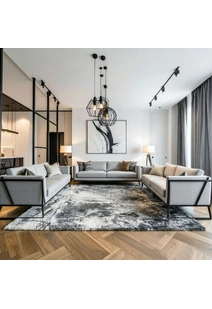 Aloha Grey Marble Design Rug