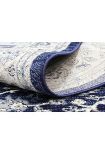Alfred Blue Traditional Border Rug