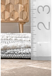 Aroma Grey Moroccan Fringed Rug