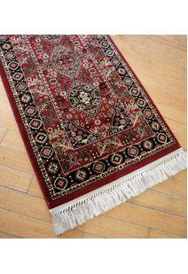 Afghan Traditional Red Border Rug