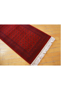 Red Afghan Tribal Geometric Rug