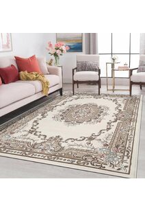 Abbie Cream Aubusson Floral Rugs