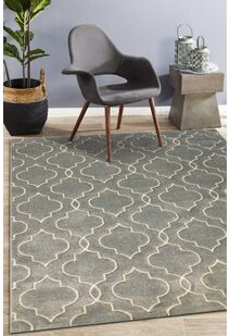 Bonnie Modern Grey Trellis Rug