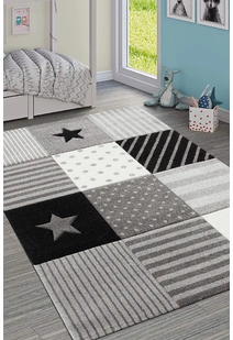 Charlie Square Pattern Kids Rug