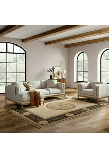 Cain Transitional Medallion Rug