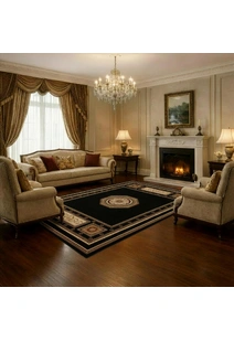 Cain Transitional Medallion Rug