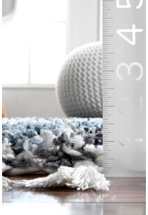 Charles Blue Moroccan Shaggy Rug