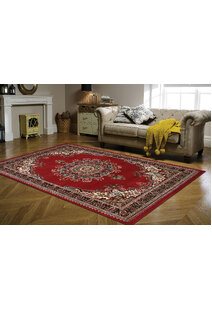 Gil Red Traditional Medallion Rug