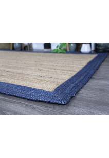 Harrold Navy Border Jute Rug