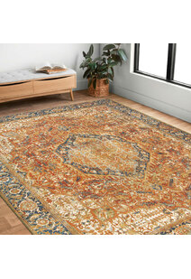 Heriz Red Oriental Medallion Rug