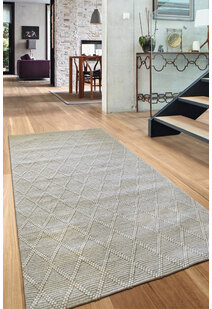 Harper Grey Diamond Wool Rug