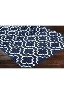Jack Navy Trellis Pattern Rug