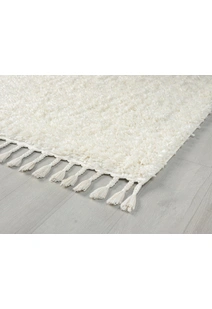 Joey Plain Cream Shaggy Rug