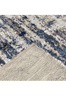 Kupa Blue Abstract Shaggy Rug