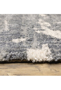 Kupa Modern Grey Shaggy Rug