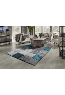 Lucia Carved Square Pattern Rug