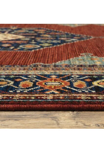 Leah Medallion Fringed Wool Rug