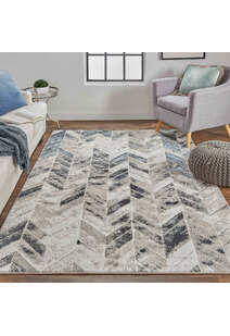 Mosaic Monotone Chevron Rug