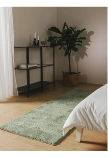 Mojito Plain Green Shaggy Rug