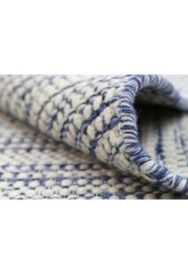 Natura Blue Wool Flatweave Rug