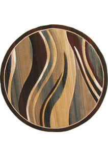 Panama Brown Carved Wavy Rug
