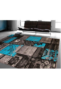 Paris Turquoise Patchwork Rug