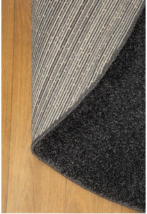 Plush Plain Black Rug