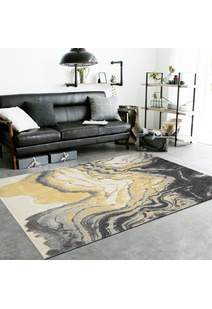 Roma Yellow Modern Abstract Rug