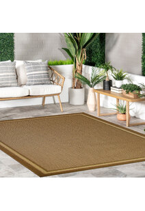 Sama Plain Brown Flatweave Rug