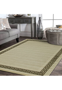 Storm Flatweave Greek Key Rug