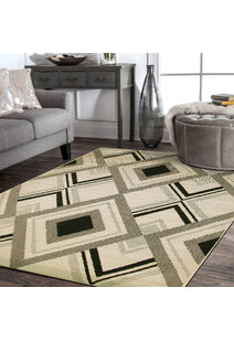 Storm Ivory Diamond Pattern Rug