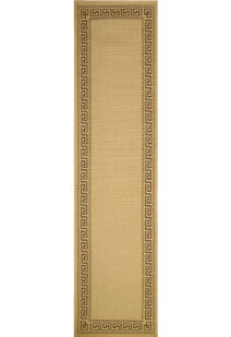 Sama Beige Greek Key Border Rug