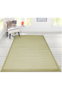 Storm Plain Flatweave Border Rug