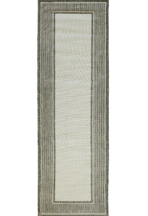 Soleil Beige Border Flatweave Rug