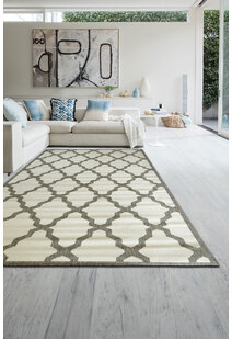 Soleil Ivory Flatweave Trellis Rug