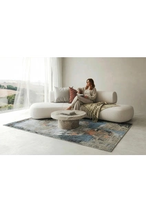 Vivid Modern Abstract Rug