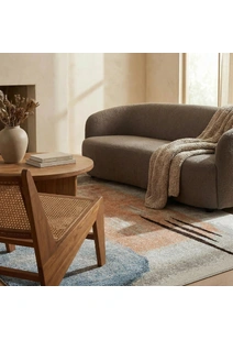 Vivid Contemporary Painterly Rug