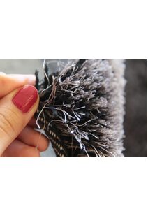 Vera Thick Plain Black Shaggy Rug
