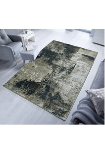 Valentino Black Abstract Rug