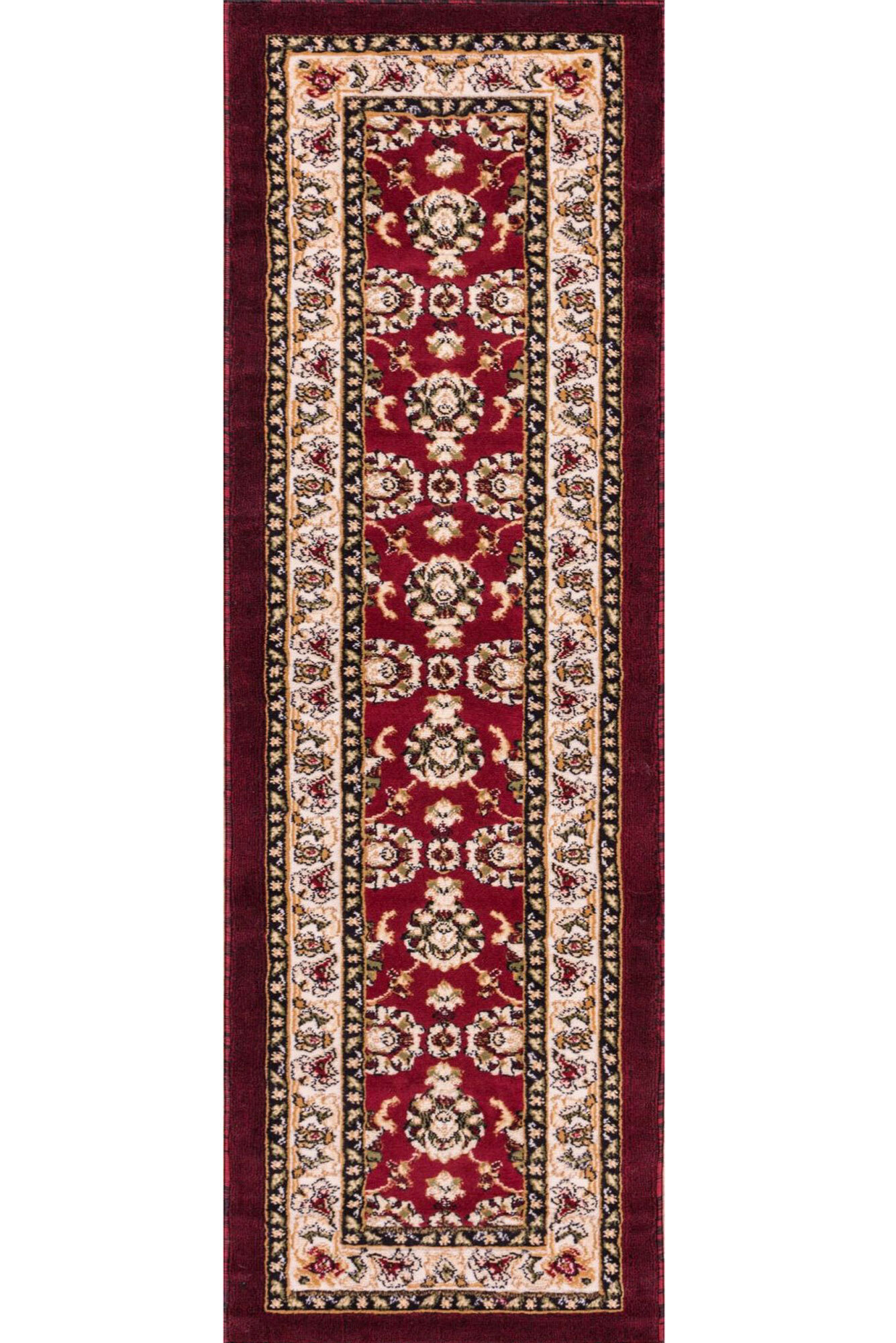 Large View Atlanta Red Traditional Floral Rug