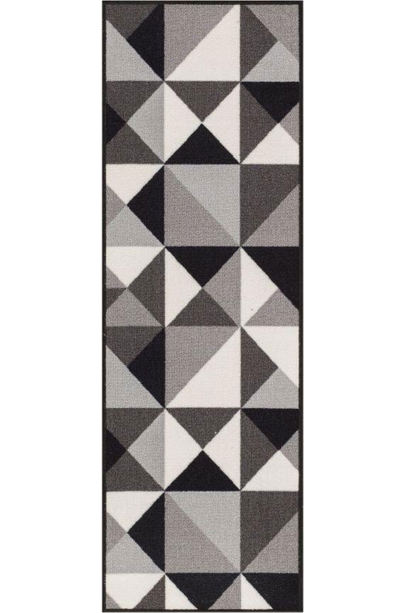 Atlanta Geometric Triangle Grey Rug