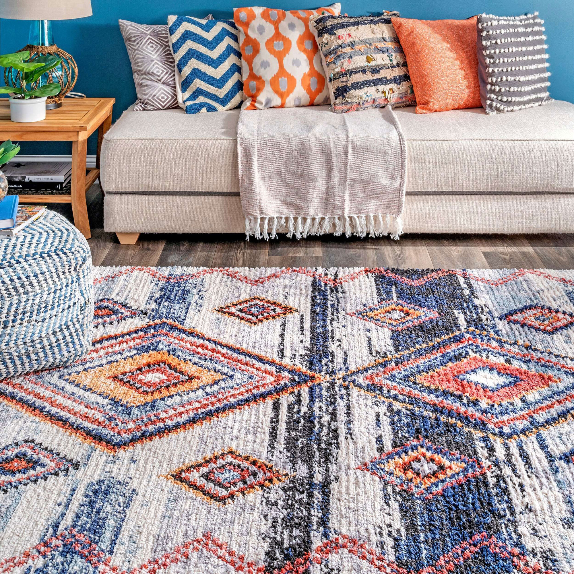 Large View Amara Diamond Moroccan Rug