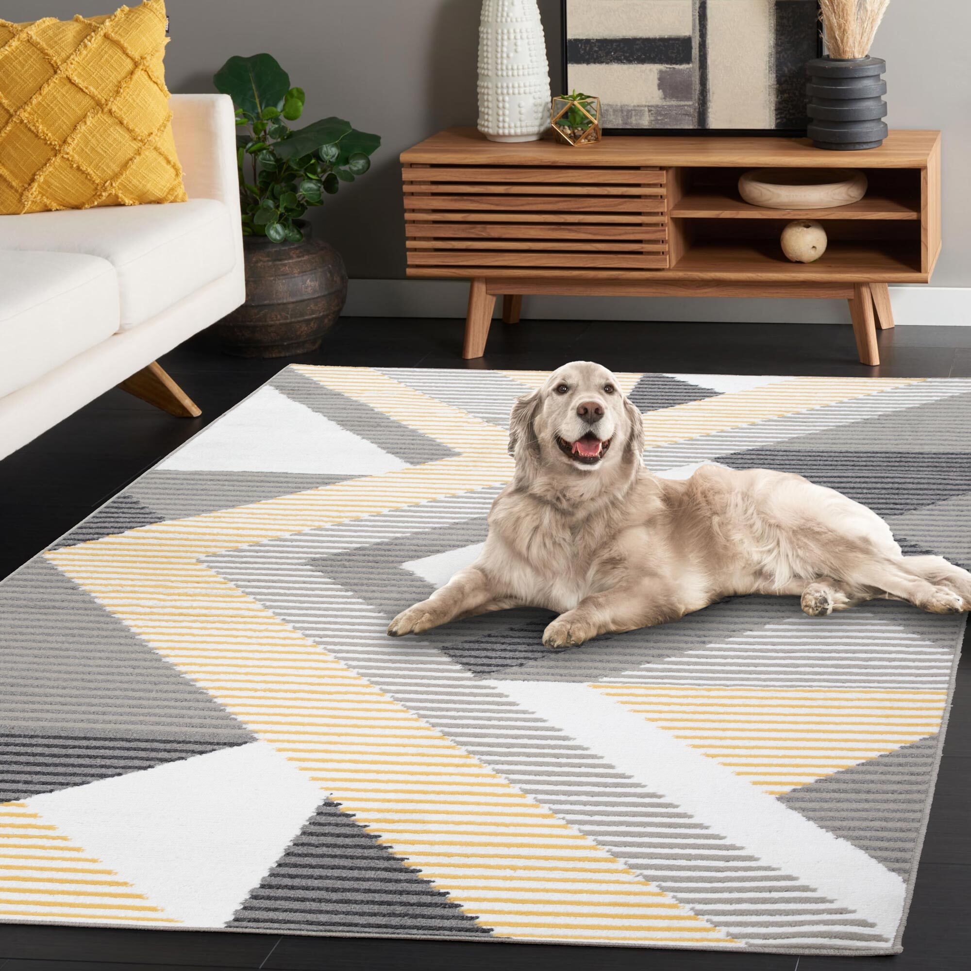 Large View Alfa Geometric Abstract Rug