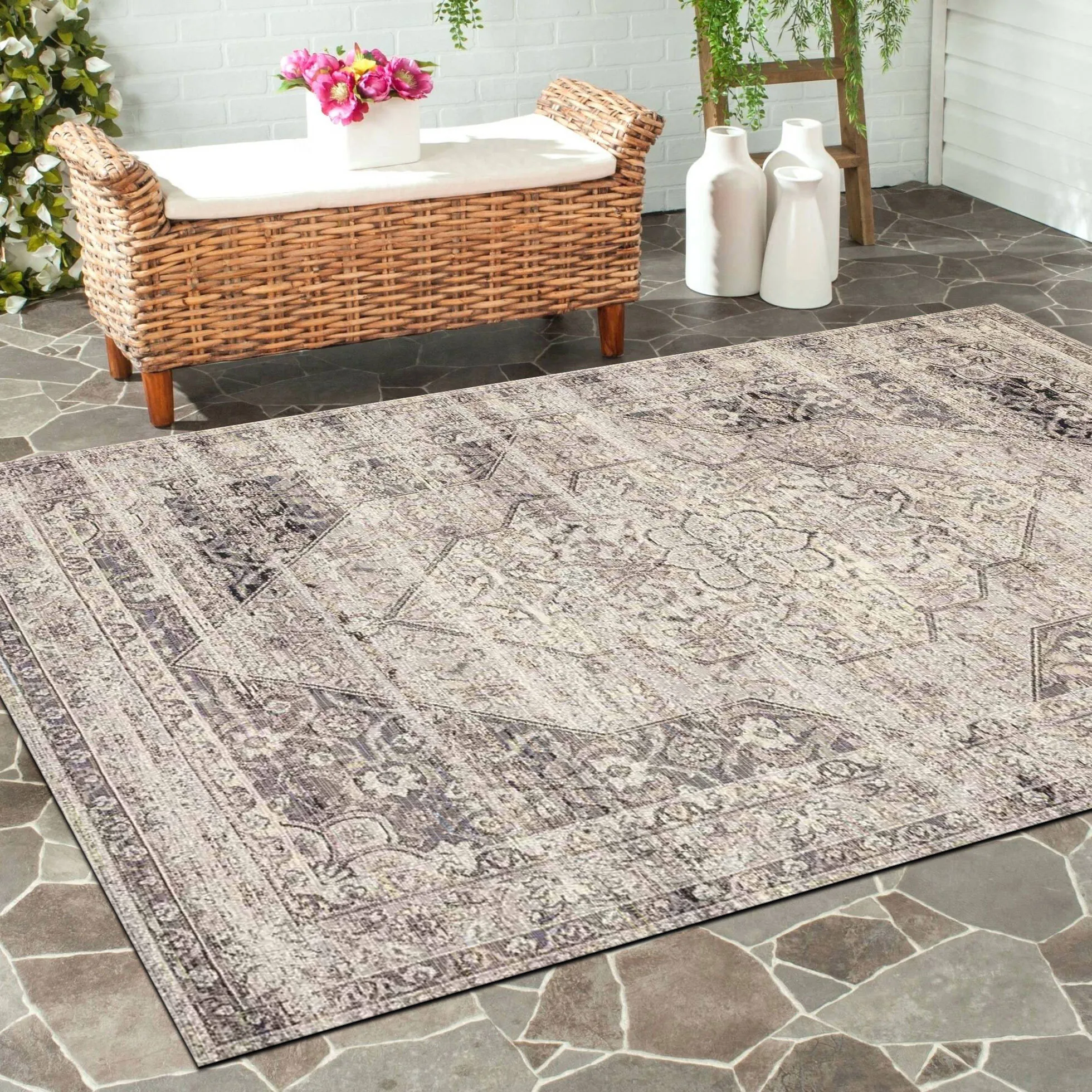 Large View Aperto Floral Medallion Rug