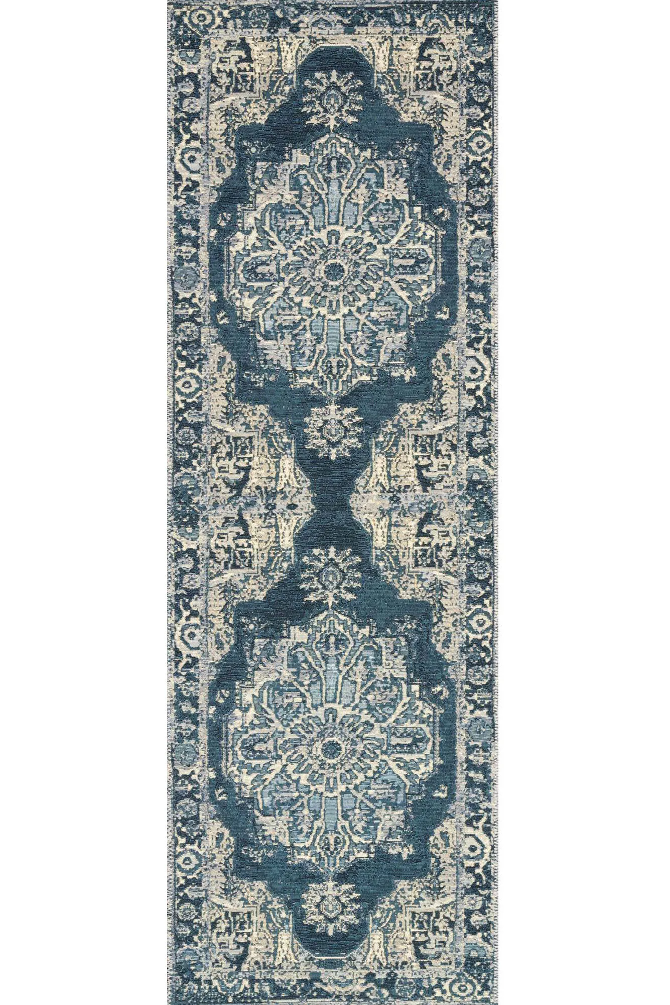 Large View Aperto Blue Medallion Rug