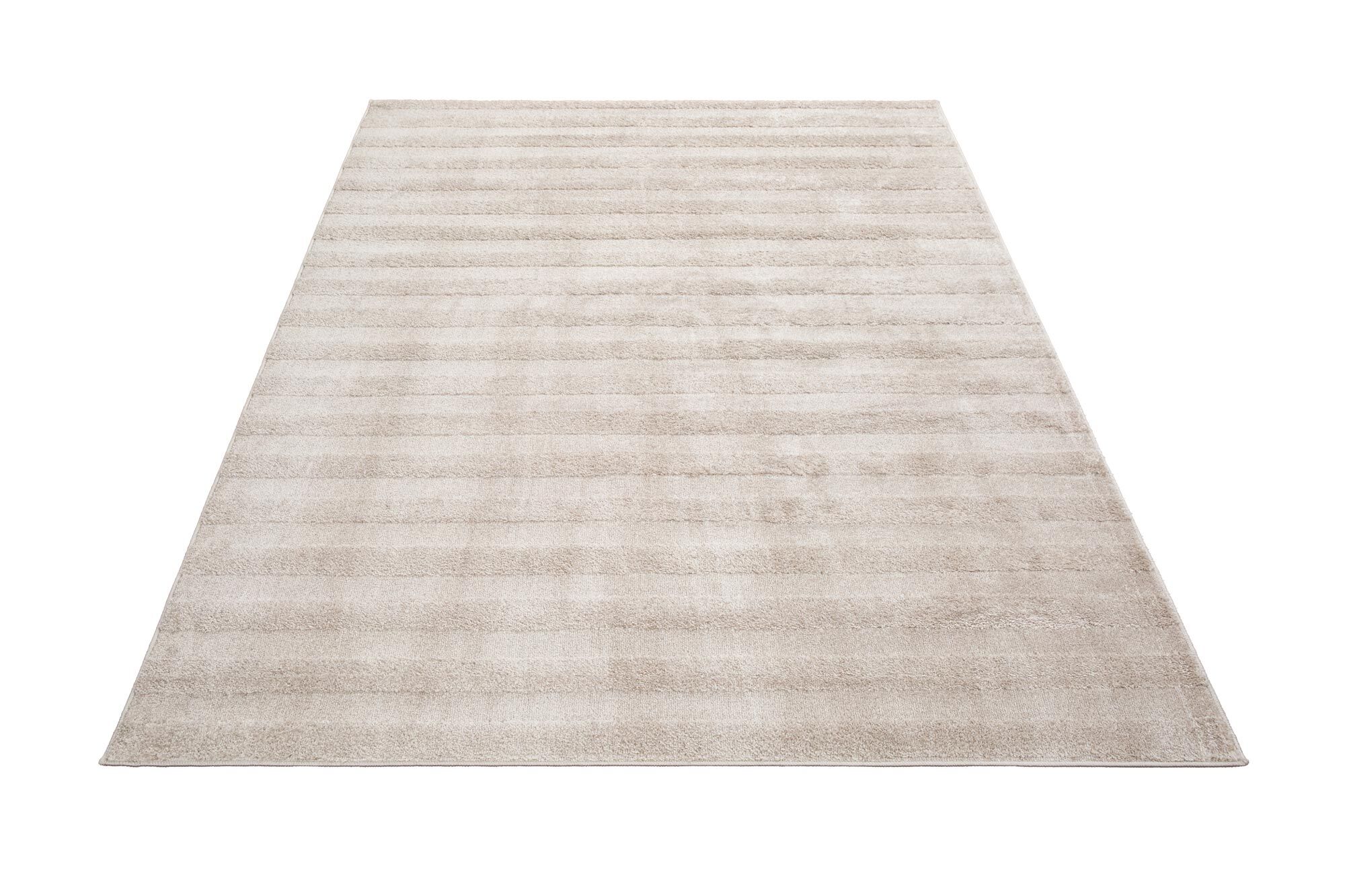 Large View Austin Plain Beige Striped Rug