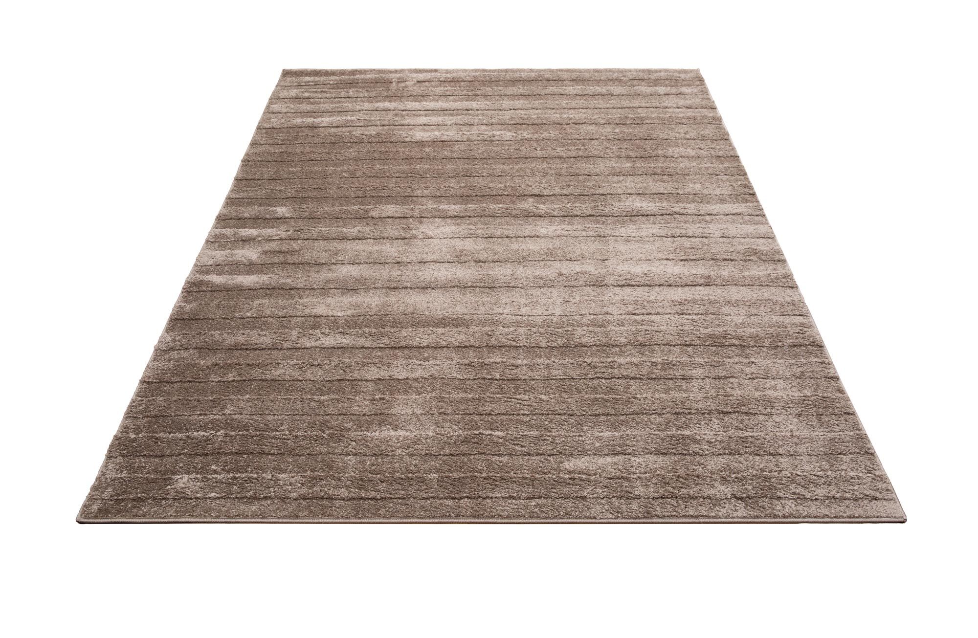 Large View Austin Plain Brown Striped Rug