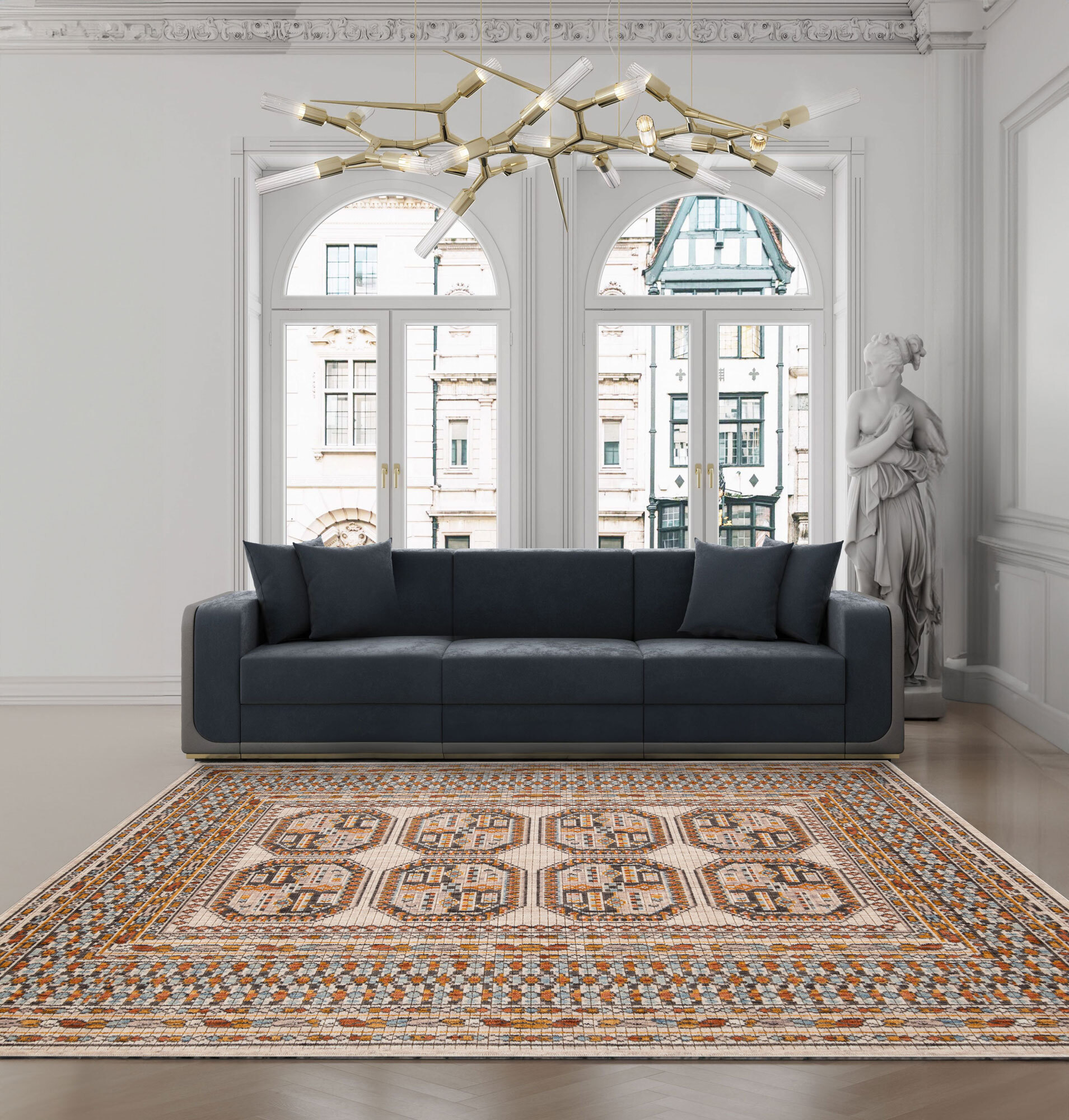 Large View Bokhara Traditional Wool Rug