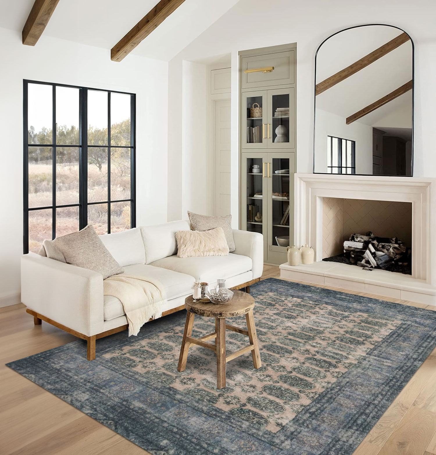 Large View Cato Traditional Geometric Rug