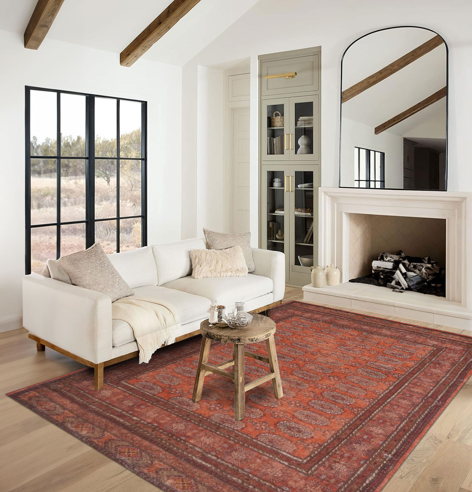 Large View Cato Traditional Geometric Rug